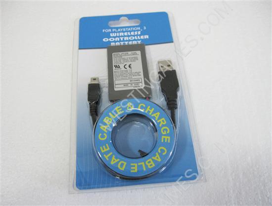 PS3 Wireless Controller Battery with USB Cable (1800mah)