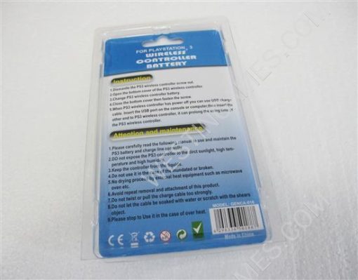 PS3 Wireless Controller Battery with USB Cable (1800mah) - Image 5