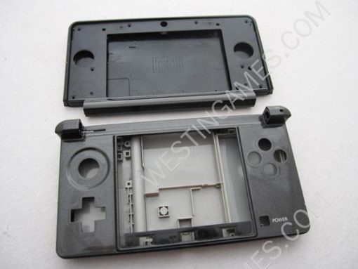 Replacement Full Housing Shell Case with Buttons and Screws for Nintendo 3DS - Cosmo Black - Image 2