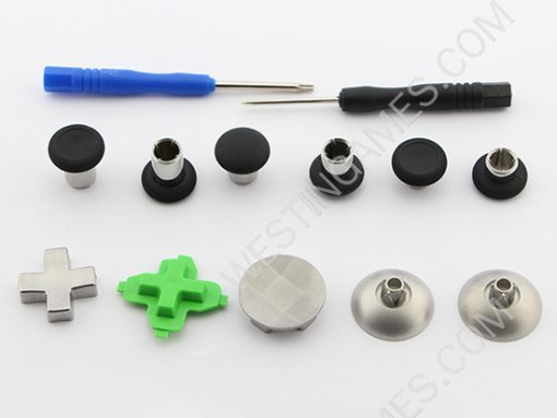 11Pcs Metal Swap Thumbsticks Grips Stick and D-Pad Button Set for XBOX ONE Controller