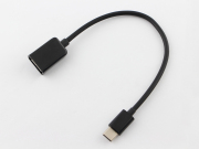 Male to Female OTG Host USB Type-C Converter Adapter Kit Cable - Black