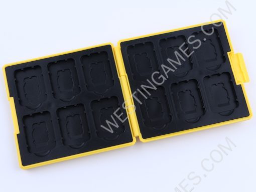 12 Slots Question Block Game Card Cartridge Storage Case Box for NS Switch - Yellow - Image 4