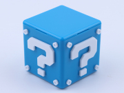 Mario Question Block Game Cartridge and Micro SD Card Case Holder for NS Switch - Blue