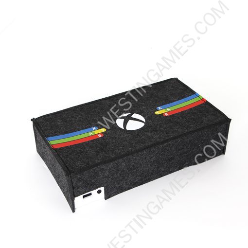 Black Horizontal Protective Dust Prevent Cover Sleeve for XBOX Series S Console - XBOX Logo