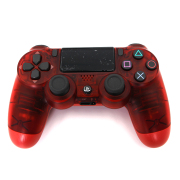 Wireless Dualshock 4 Gamepad Controller Nude Pack for Playstation 4 PS4 Slim Pro - Clear Red 02