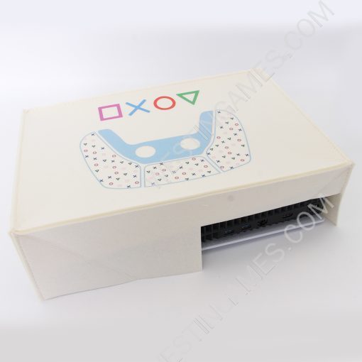 Horizontal White Protective Dust Prevent Cover Sleeve for PS5 Console - PS Logo - Image 4