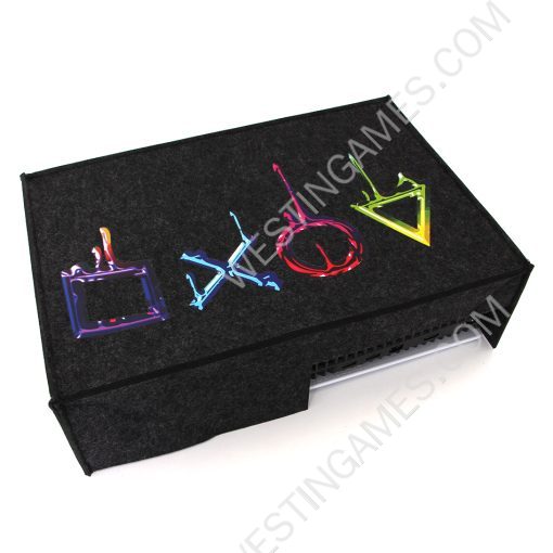 Horizontal Black Protective Dust Prevent Cover Sleeve for PS5 Console - PS Logo - Image 4