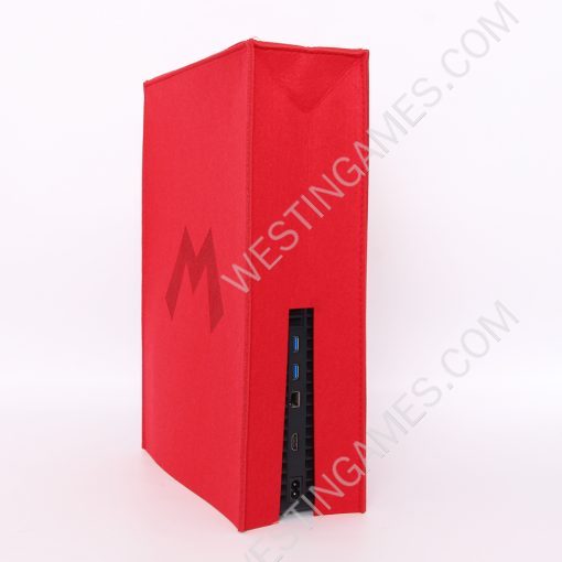 Red Protective Dust Prevent Cover Sleeve for PS5 Console - Mario - Image 6
