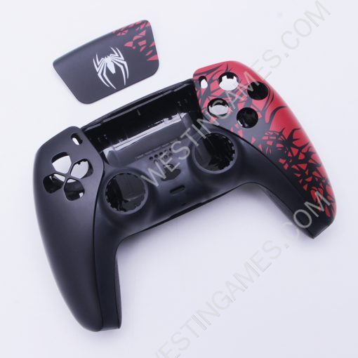 Replacement Top and Bottom Housing Shell Case for PS5 Dualsence 5 Controller - Spider Man