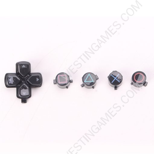 5 in 1 Button Set ABXY and D-pad Direction Key Buttons Replacement for PS5 - Grey and Clourful logo - Image 3