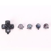5 in 1 Button Set ABXY and D-pad Direction Key Buttons Replacement for PS5 - Grey and Clourful logo 03