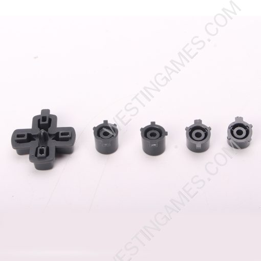 5 in 1 Button Set ABXY and D-pad Direction Key Buttons Replacement for PS5 - Grey and Clourful logo - Image 4