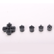 5 in 1 Button Set ABXY and D-pad Direction Key Buttons Replacement for PS5 - Grey and Clourful logo 04