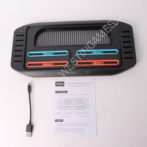 RGB Lights Multi-Charging Dock with 4 Joypad Charger and12 Game Card Slots PG-SW2210 for Switch 2 - Image 4