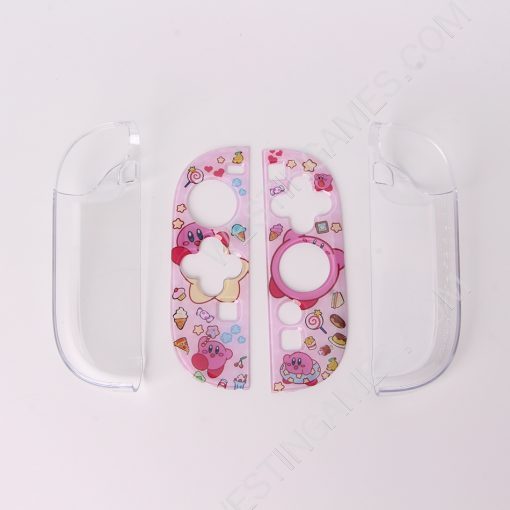 Gamepad Skin Shell Protective Transparent Split PC Case Cover for NS Switch 2 Joycon - Kirby - Image 3