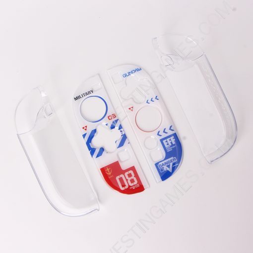 Gamepad Skin Shell Protective Transparent Split PC Case Cover for NS Switch 2 Joycon - Gundam - Image 2