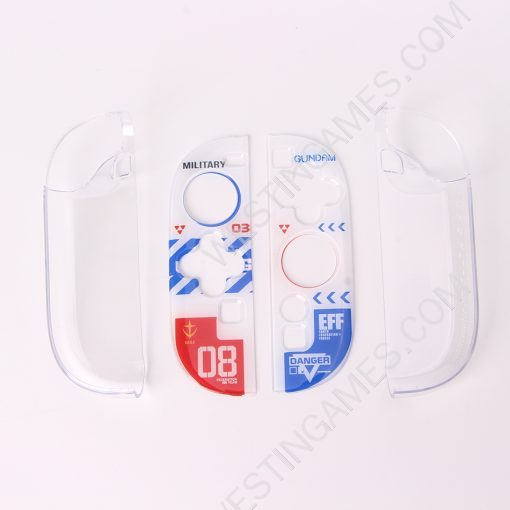 Gamepad Skin Shell Protective Transparent Split PC Case Cover for NS Switch 2 Joycon - Gundam - Image 3