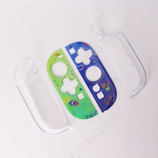 Gamepad Skin Shell Protective Transparent Split PC Case Cover for NS Switch 2 Joycon - Splatoon - Image 2