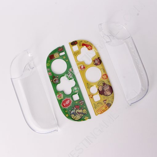 Gamepad Skin Shell Protective Transparent Split PC Case Cover for NS Switch 2 Joycon -Bowser and Donkey Kong - Image 2