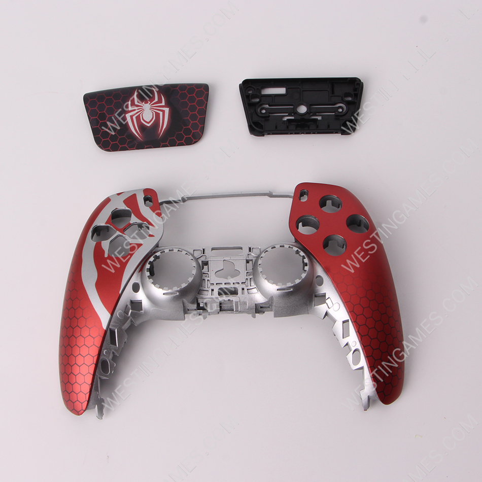 Replacement Fashion Top Cover with Touch Pad Housing Case for PS5 v2.0/3.0/4.0 Controller - Red Spider - Image 3
