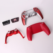 Replacement Fashion Top and Buttom with Touch Pad Housing Case Cover for PS5 v2.0 v3.0 Controller - Red Spider