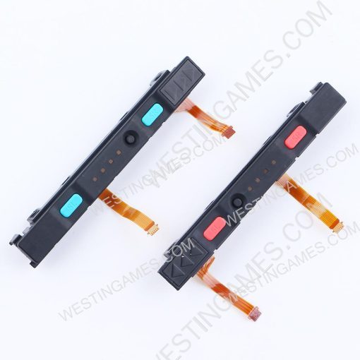 Complete Left Right Plastic Rail Assembly with Flex Cable for NS switch Joy-con Blue Red (Pulled)