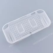 Comfortable Soft tpu Handle Grip Cover Case with 2 Card Storage for Switch lite - Clear White
