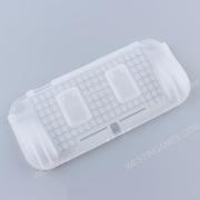 Comfortable Soft tpu Handle Grip Cover Case with 2 Card Storage for Switch lite - Clear White 02