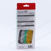 Comfortable Soft tpu Handle Grip Cover Case with 2 Card Storage for Switch lite - Clear White 05