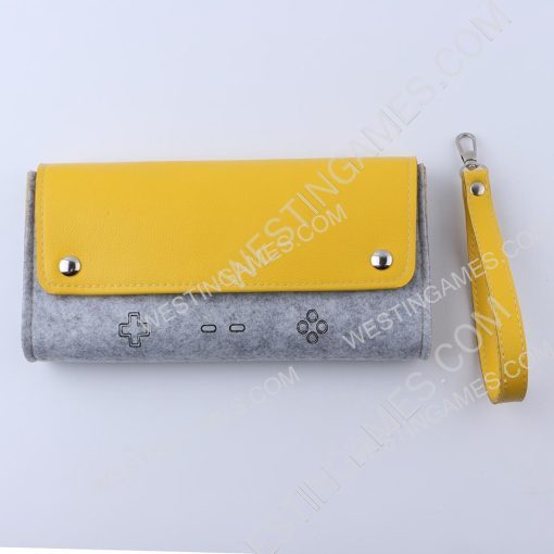 Deluxe Travel Carrying Pouch Case with clip-on strap for Switch Lite - Yellow - Image 4