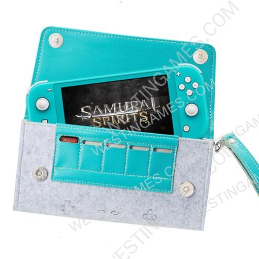 Deluxe Travel Carrying Pouch Case with clip-on strap for Switch Lite - Blue - Image 2