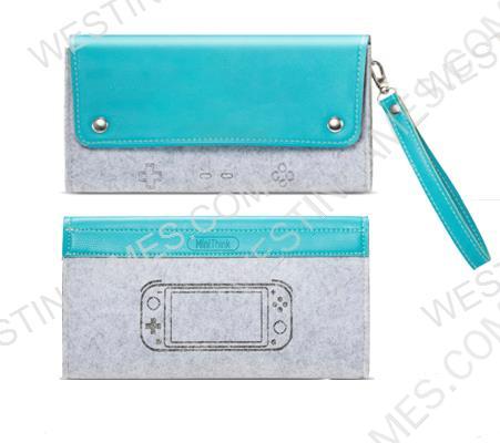 Deluxe Travel Carrying Pouch Case with clip-on strap for Switch Lite - Blue - Image 3