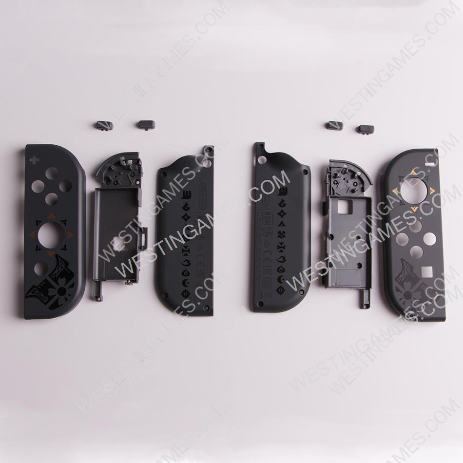 Left and Right Housing Cover Case with SL SR Button Set for Switch Joy-con Monster Hunter Grey - Image 3