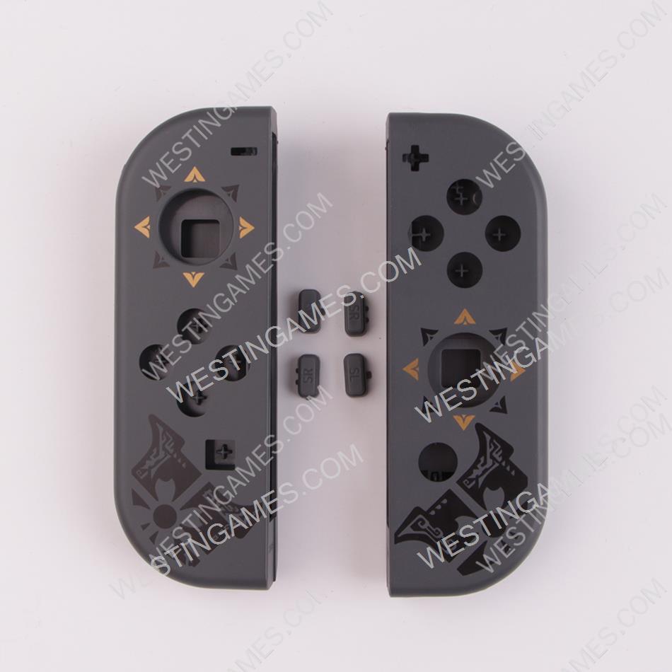 Left and Right Housing Cover Case with SL SR Button Set for Switch Joy-con Monster Hunter Grey - Image 4
