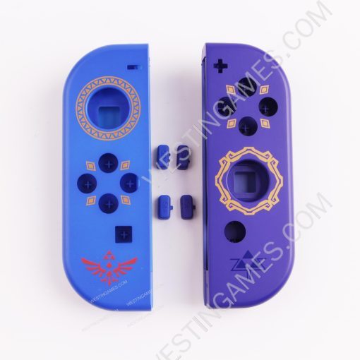 Left and Right Housing Cover Case with SL SR Button Set for Switch Joy-con Zelda Blue