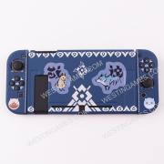 Soft TPU Grip Carton Case and Ergonomic Shock-Absorption Cover for Switch Blue Monster Hunter