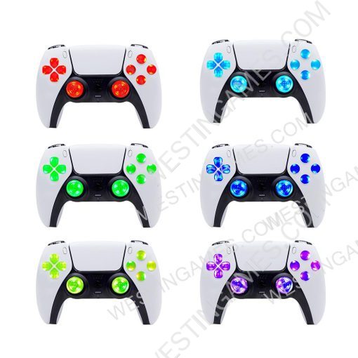 Multi-Colors Luminated D-pad Thumbsticks ABXY Action Buttons LED Kit for PS5 - Image 4