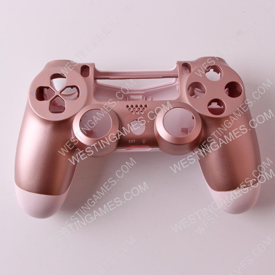Replacement Top and Bottom Housing Shell Case for ps4 Controller JDM-050 - Rose Gold