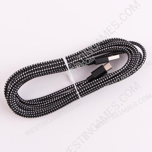 10Ft Long Braided Type-c USB 3.0 Data Sync Charger Cable Cord 2.4A For Smart Phones / XBOX Series PS5