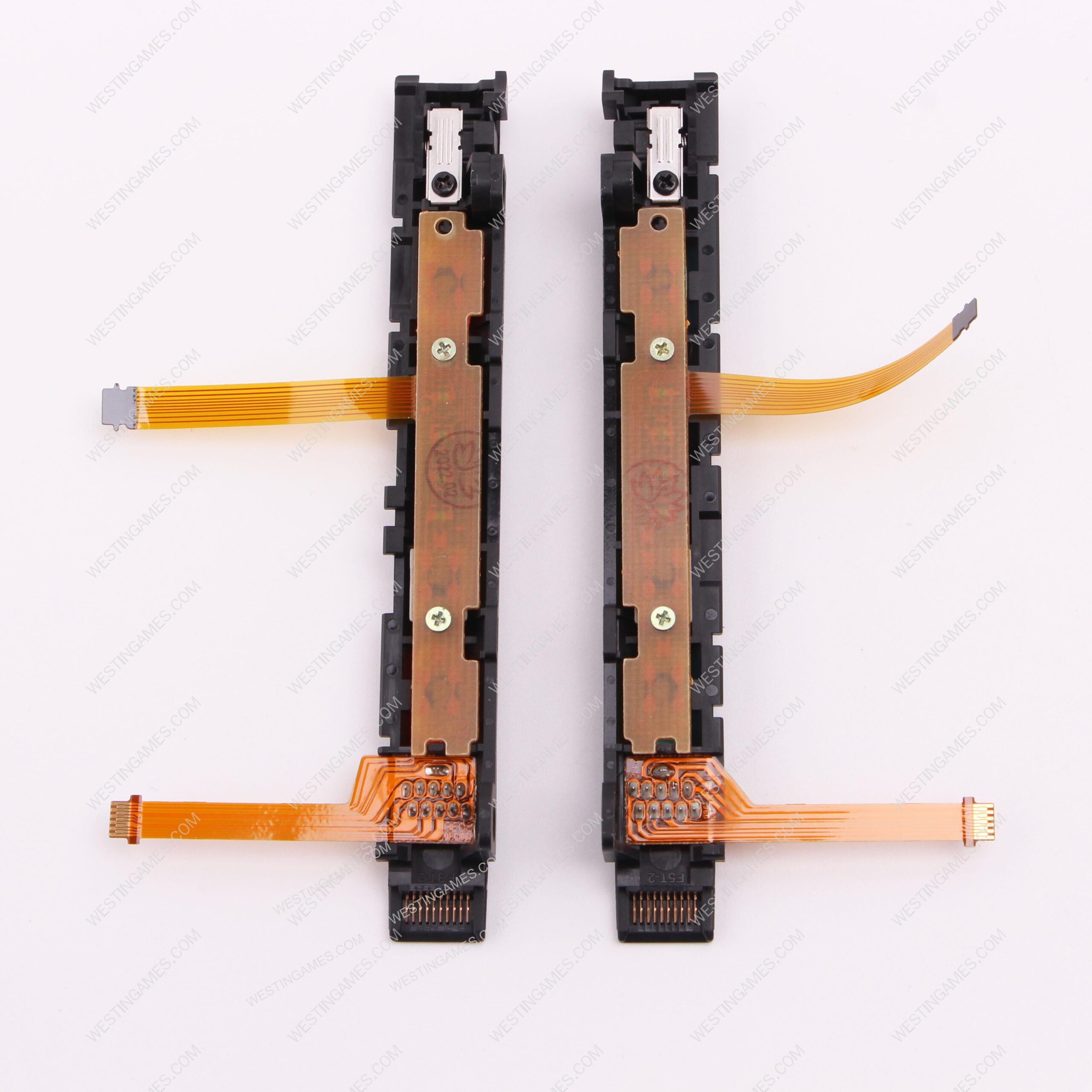 OEM Complete Left Right Plastic Rail Assembly with Flex Cable for NS switch Joy-con Blue Red (Pulled) - Image 2
