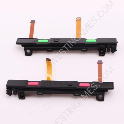 OEM Complete Left Right Plastic Rail Assembly with Flex Cable for NS switch Joy-con Green Pink - Image 3