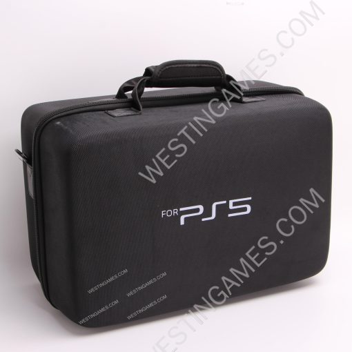 Protective Deluxe Bag Adjustable Handle Bag Travel Carrying Case For For PS5 Console - Black