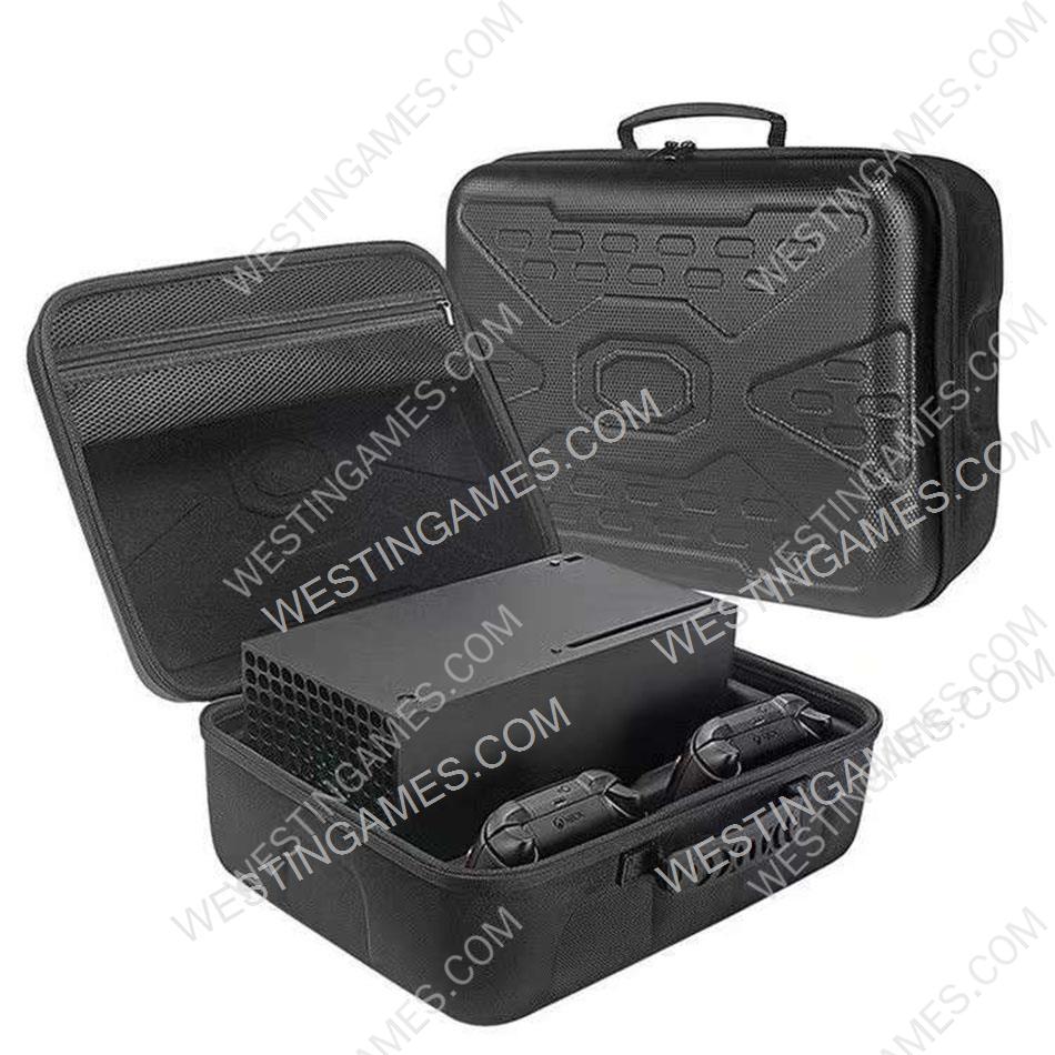 Carrying Case Storage Bag Portable EVA Hard Carry Case Host Game Console Wireless Controllers Bag for Xbox Series X