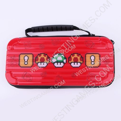 Red Protective Storage Hard Case Carrying Bag for Switch and OLED - Mario A