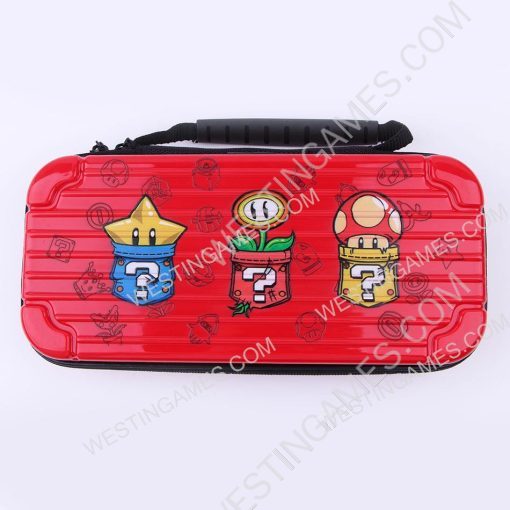 Red Protective Storage Hard Case Carrying Bag for Switch and OLED - Mario B