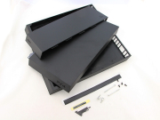 Replacement Top + Bottom Housing Shell Case with Screwdriver for PS4 Console CUH-1200 - Black