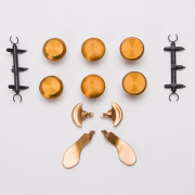 6Pcs Metal Thumbsticks Analog Joystick Replacement for PS5 Edge Controller Gold 06