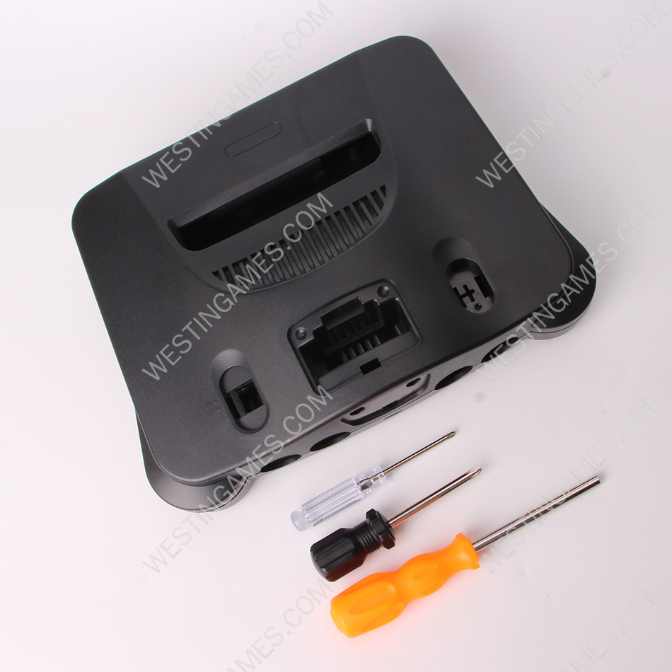 Replacement Housing Shell Case Compatible For N64 Game Console - Black