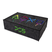 Horizontal Black Protective Dust Prevent Cover Sleeve for PS5 Slim Console - PS Logo