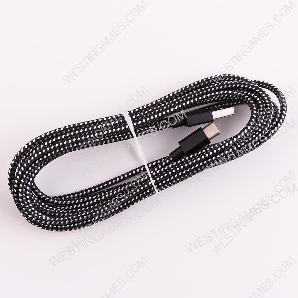 10Ft Long Braided Type-c USB 3.0 Data Sync Charger Cable Cord 2.4A For Smart Phones / XBOX Series PS5